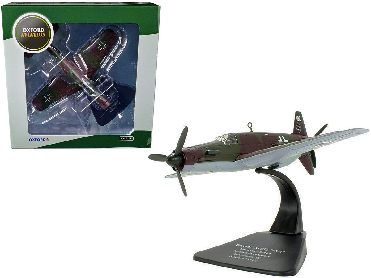 Dornier Do 335 "Pfeil" Fighter Plane "Udva Hazy Centre Smithsonian Museum Washington DC" (Captured 1945) "Oxford Aviation" Series 1/72 Diecast Model Airplane by Oxford Diecast Oxford Diecast