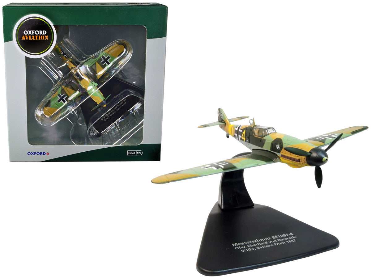 Messerschmitt Bf 109F-4 Fighter Plane "Ofw. Eberhard von Boremski 9/JG3 Eastern Front" (1942) "Oxford Aviation" Series 1/72 Diecast Model Airplane by Oxford Diecast Oxford Diecast