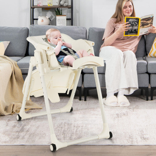 4-in-1 Baby High Chair with 6 Adjustable Heights-Gray W2B
