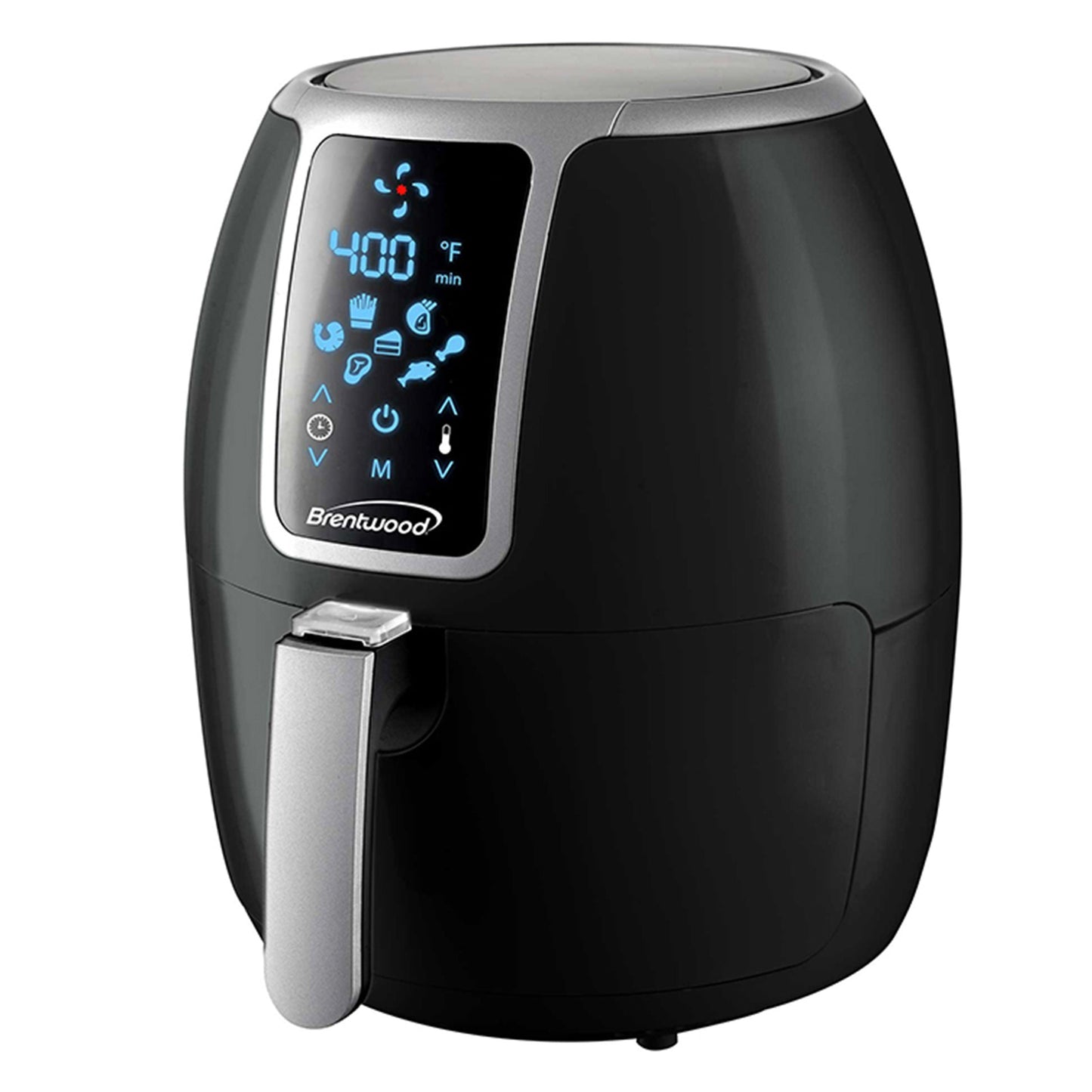 Brentwood Small 1400 Watt 4 Quart Electric Digital Air Fryer with Temperature Control in Black W2B