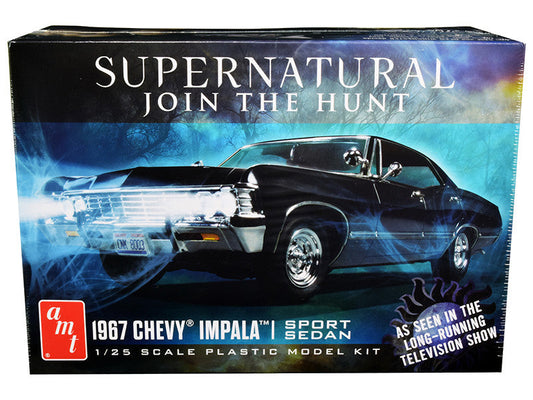 Skill 2 Model Kit 1967 Chevrolet Impala Sport Sedan "Supernatural" (2005) TV Series 1/25 Scale Model by AMT AMT