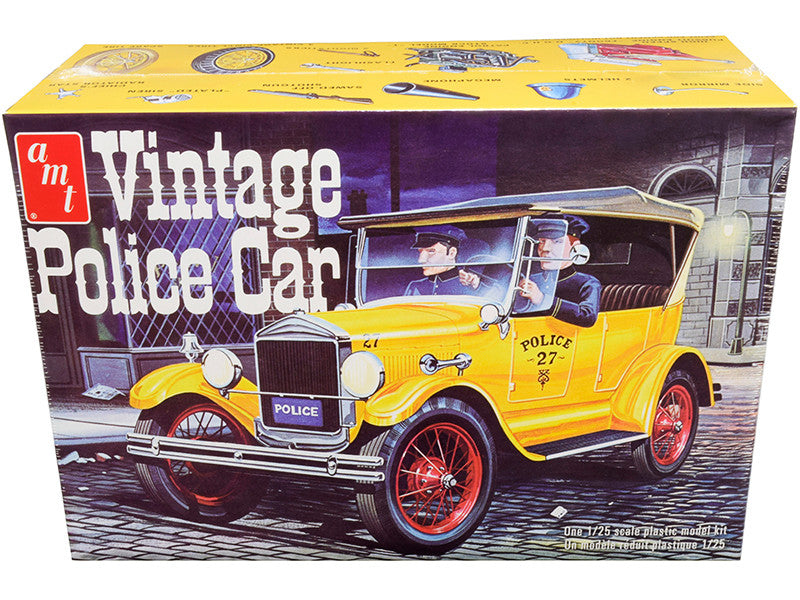 Skill 2 Model Kit 1927 Ford T Vintage Police Car 1/25 Scale Model by AMT AMT