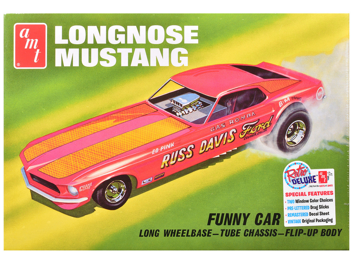 Skill 2 Model Kit 1969 Ford Mustang Longnose Funny Car "Gas Ronda" 1/25 Scale Model by AMT AMT