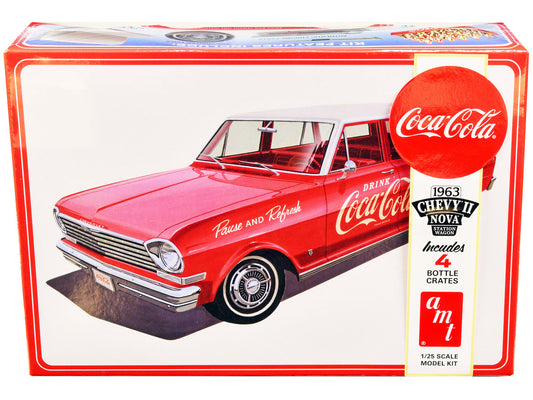 Skill 3 Model Kit 1963 Chevrolet II Nova Wagon "Coca-Cola" 1/25 Scale Model by AMT AMT
