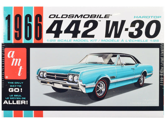 Skill 2 Model Kit 1966 Oldsmobile 442 W-30 Hardtop 1/25 Scale Model by AMT AMT