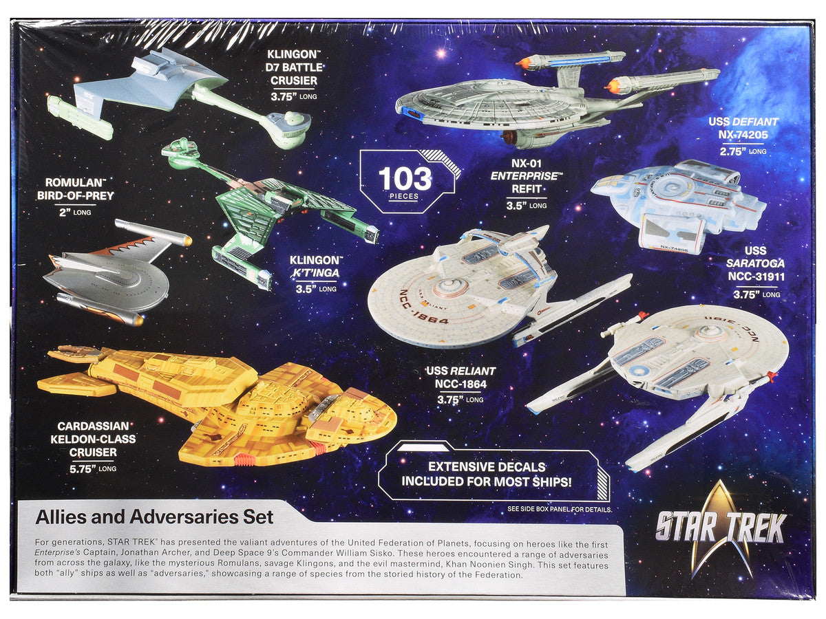 Skill 2 Model Kit Allies and Adversaries Space Ship Set "Star Trek" Franchise 1/2500 Scale Model by AMT AMT