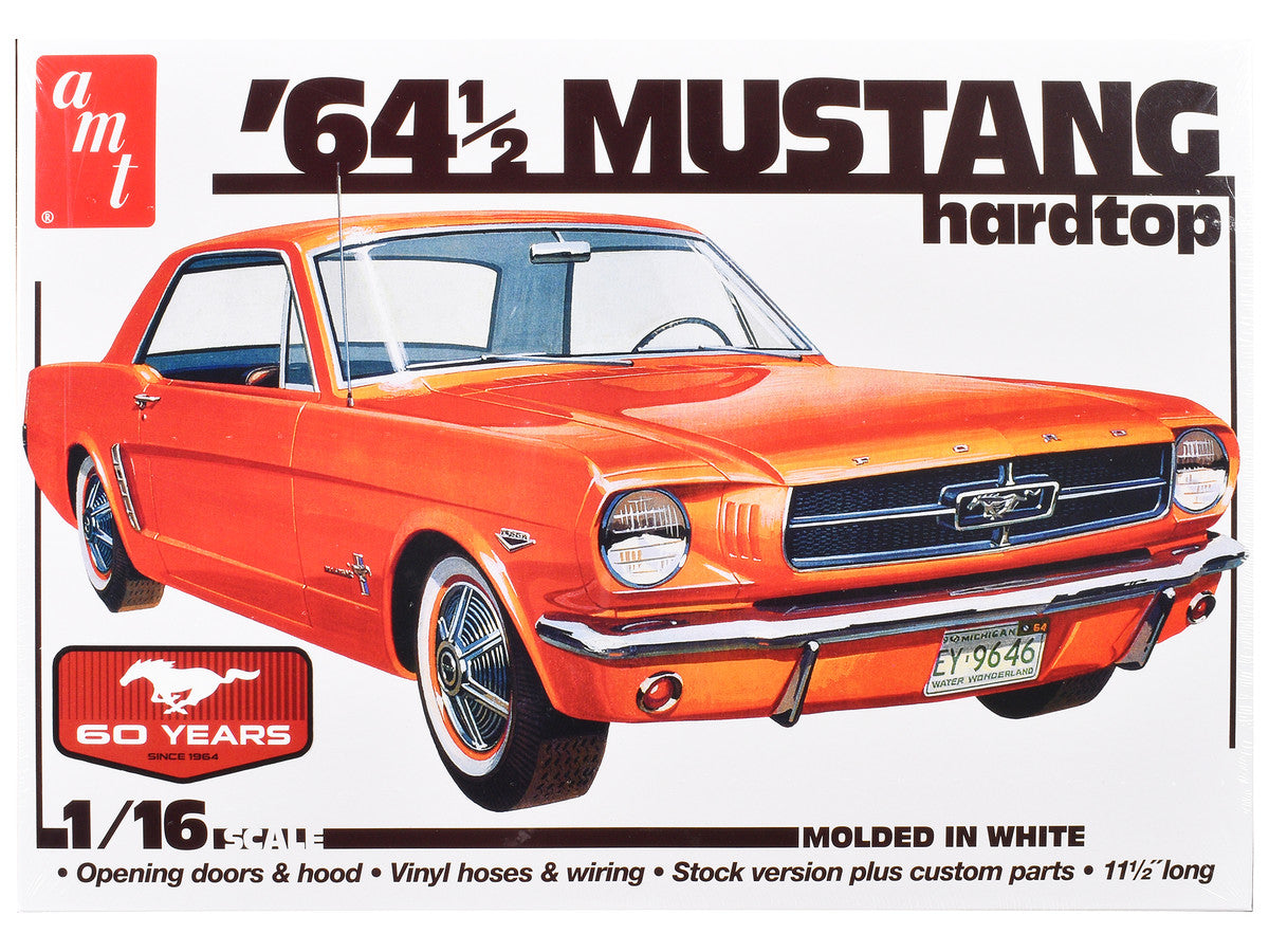 Skill 3 Model Kit 1964 1/2 Ford Mustang Coupe 60th Anniversary 1/16 Scale Model by AMT AMT