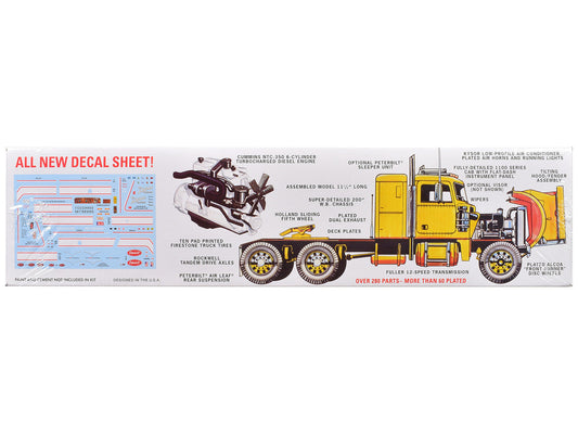 Skill 3 Model Kit Peterbilt 359 "Cross Country Hauler" 1/25 Scale Model by AMT AMT