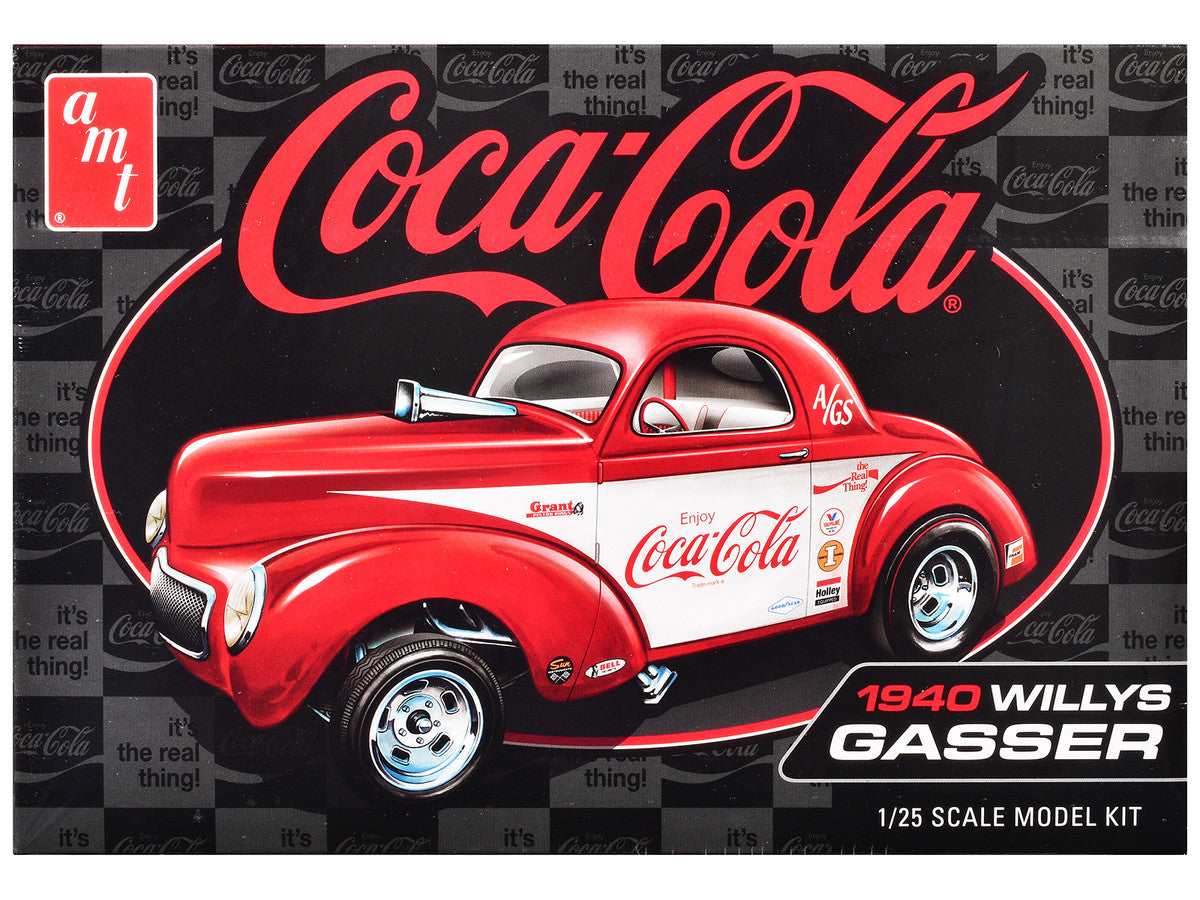 Skill 2 Model Kit 1940 Willys Coupe "Coca-Cola Race Team" 1/25 Scale Model by AMT AMT