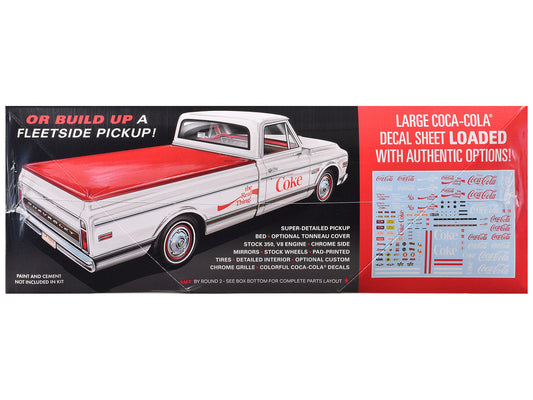 Skill 2 Model Kit 1972 Chevrolet Pickup Truck "Racer's Wedge" 2-in-1 Kit "Coca-Cola" 1/25 Scale Model by AMT AMT