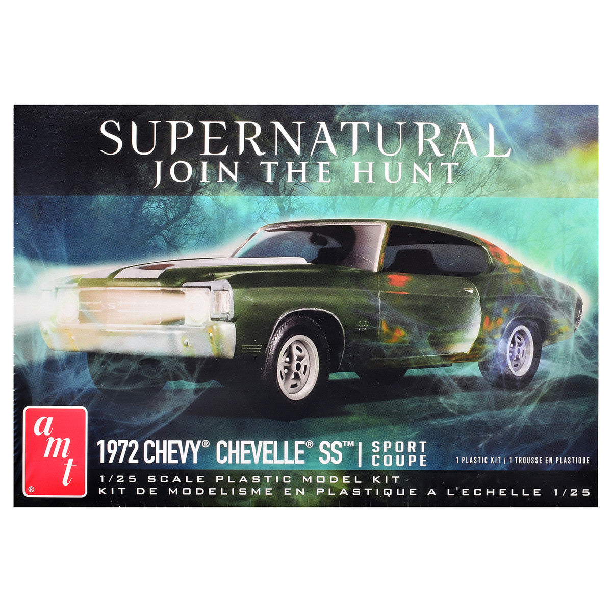 Skill 2 Model Kit 1972 Chevrolet Chevelle SS "Supernatural" (2005-2020) TV Series 1/25 Scale Model by AMT-3