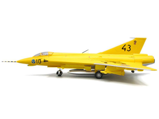 Saab J35J Draken Fighter Aircraft "43-10 3 "Johan Gul" Squadron 10 Wing Final Flight Livery" (1997) Swedish Air Force 1/72 Diecast Model Airplane by Aviation 72 Aviation 72