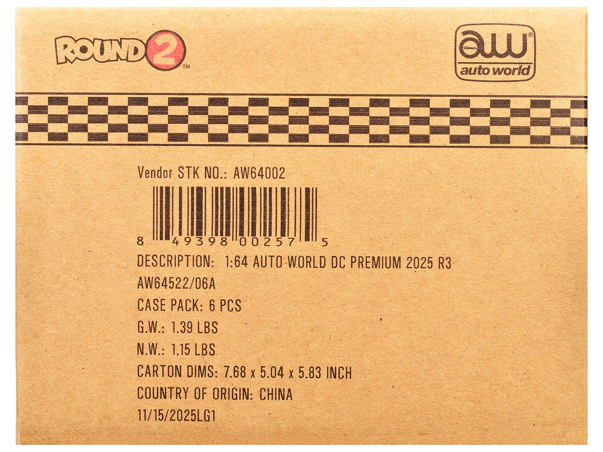 Auto World Premium 2025 Release 3 Set A of 6 pieces 1/64 Diecast Model Cars by Auto World Autoworld