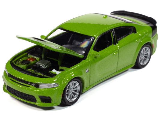 2023 Dodge Charger R/T Scat Pack Swinger Sublime Green Metallic "Modern Muscle" Series 1/64 Diecast Model Car by Auto World Autoworld