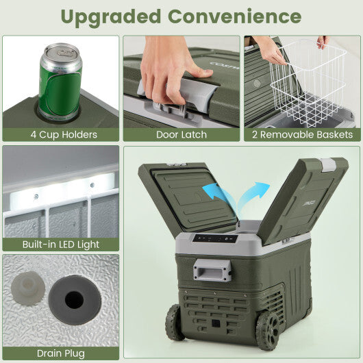 12 Volt Car Refrigerator Portable Car Fridge with Adjustable Range-50L