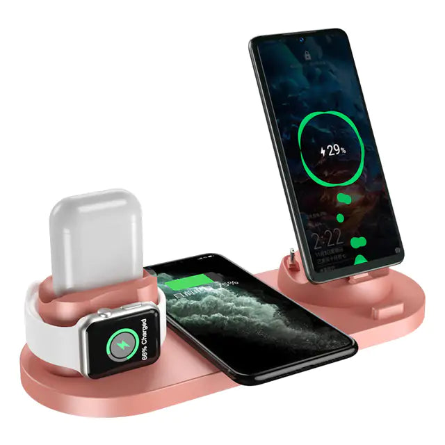 15W 6 in 1 Qi Wireless Charger Stand Pi-Mart