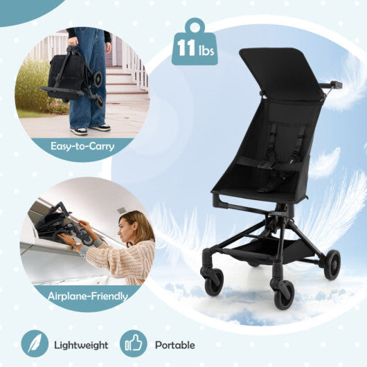 Lightweight Airplane-Ready Stroller with All-Terrain Wheels W2B