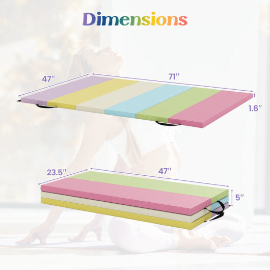 Yoga Set: Gymnastics Mat+Folding Gymnastics Balance Beam W2B