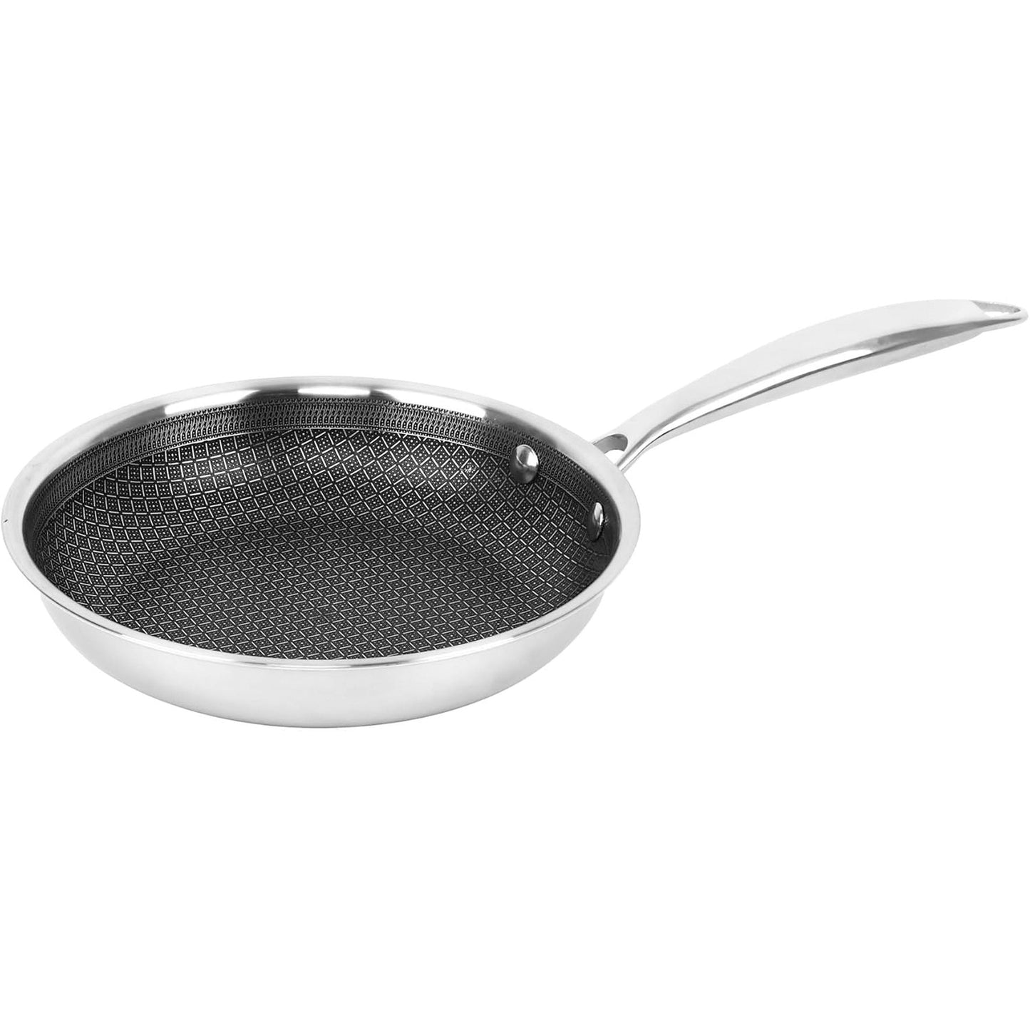 Brentwood 11 inch 3-Ply Hybrid Non-Stick Stainless Steel Frying Pan W2B