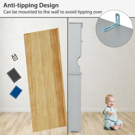 Bathroom Spacesaver Over the Toilet Door Storage Cabinet W2B