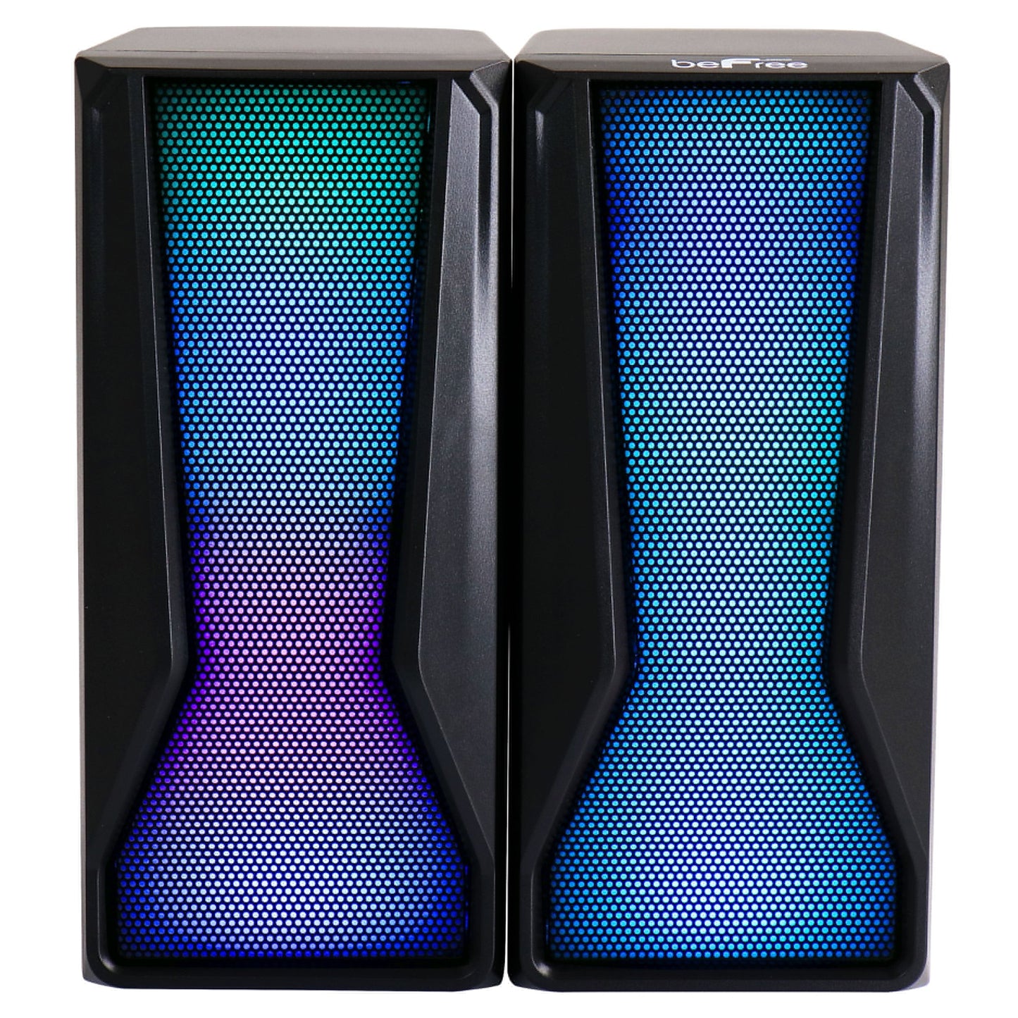 beFree Sound Color LED Dual Gaming Speakers W2B