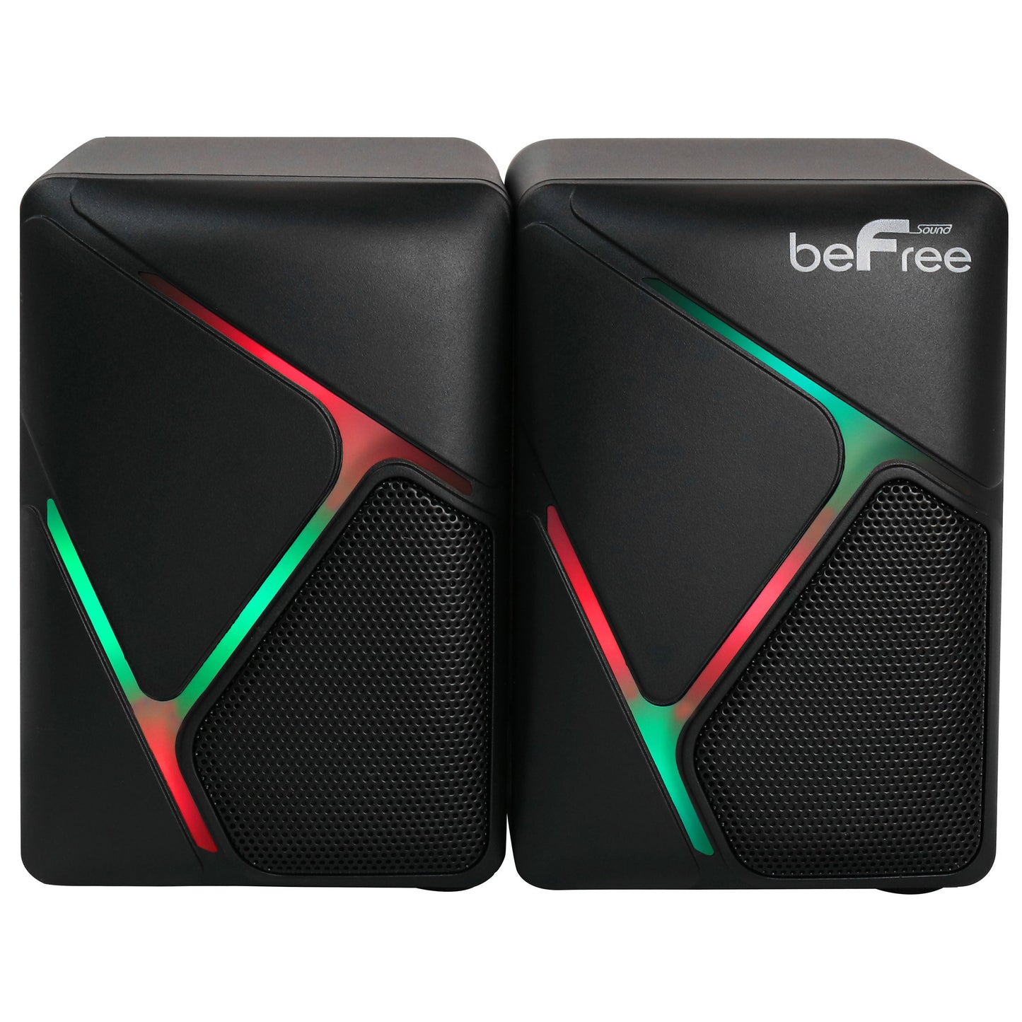 beFree Sound Dual Compact LED Gaming Speakers W2B