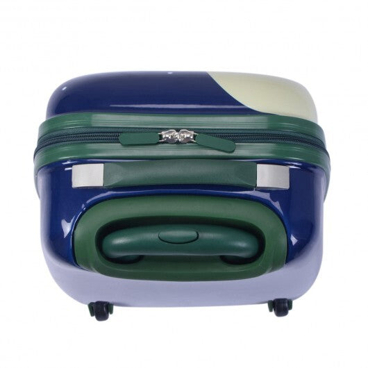 2 Pieces 12 Inch and 16 Inch Kids Carry on Suitcase Rolling Backpack School Luggage Set-Elephant - Color: Dark Blue W2B