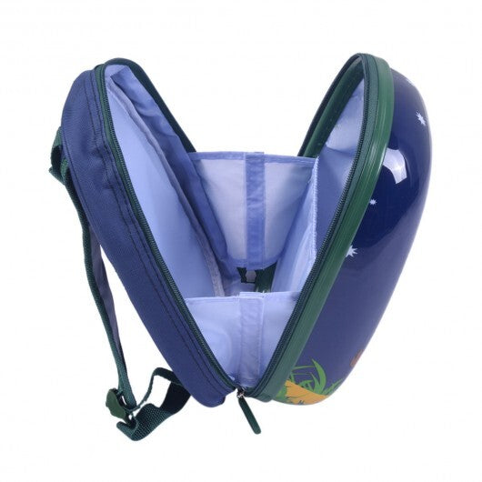 2 Pieces 12 Inch and 16 Inch Kids Carry on Suitcase Rolling Backpack School Luggage Set-Elephant - Color: Dark Blue W2B