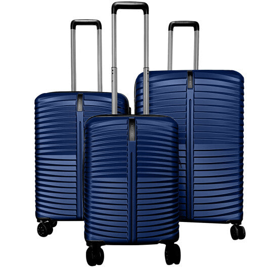3-Piece 20/24/28 Inch Lightweight Hardside Luggage Set with 8-Spinner Wheels-Gray W2B