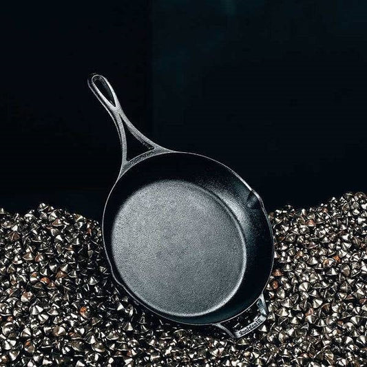 Black 2 Piece Lightweight Cast Iron Skillet Set - Made in USA FastFurnishings