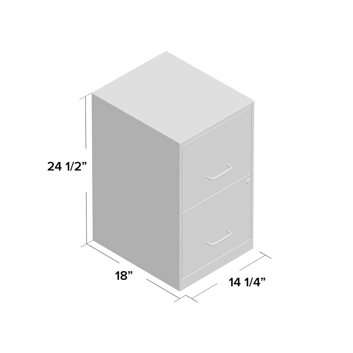 Blue Metal 2-Drawer Vertical Key Locking Heavy Duty Filing Cabinet FastFurnishings