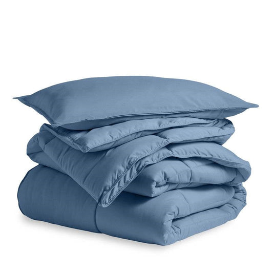 King/Cal King Size All Season Super Soft Down Alternative Comforter Set Blue FastFurnishings
