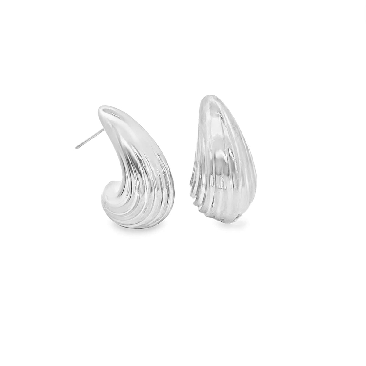 Shell Textured Teardrop Earrings (L497) MIA Jewelry