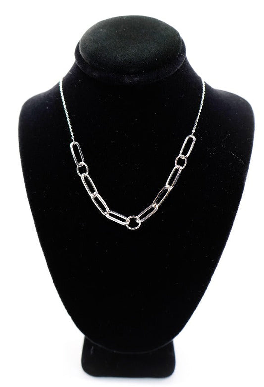 Silver Serenity Chain Necklace – Luxury Silver Statement Necklace Le Réussi