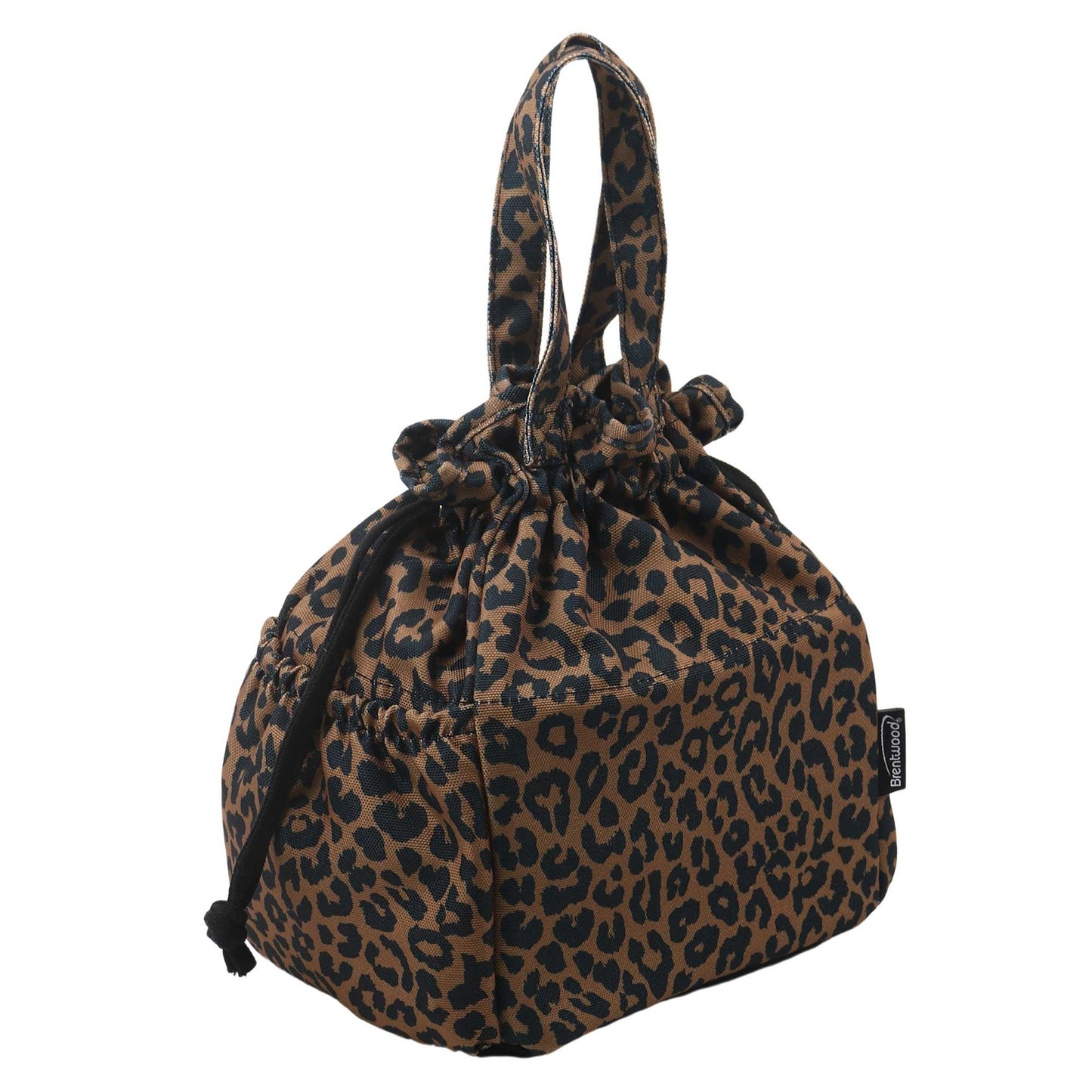 Brentwood Large 10L Insulated Canvas Lunch Tote Cooler Bag in Leopard Brown W2B