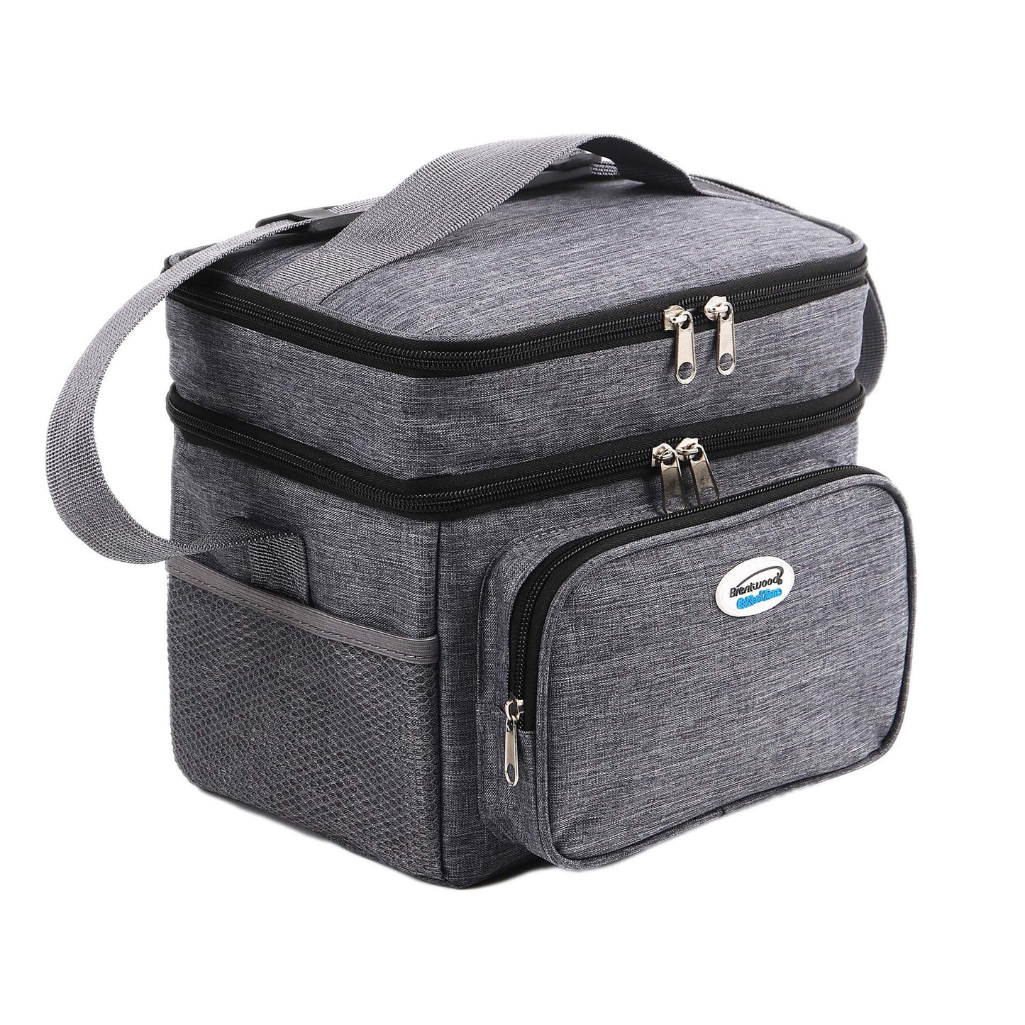 Brentwood Kool Zone 6 Can Insulated Cooler Bag in Grey with Hard Liner W2B