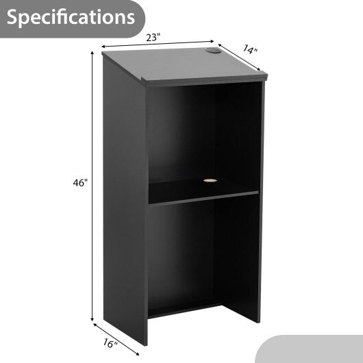 Wooden Floor Standing Podium Speaking Lectern W2B