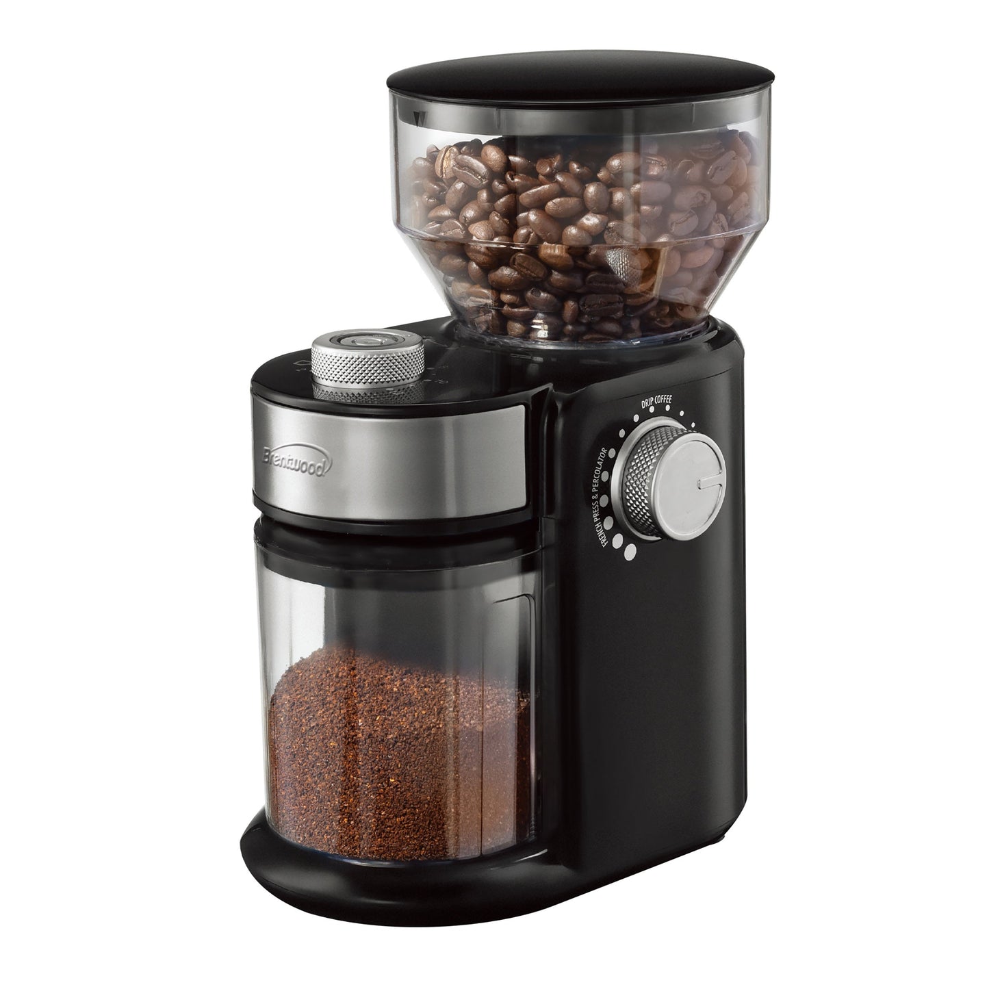 Brentwood 8 Ounce Automatic Burr Coffee Bean Grinder Mill in Black W2B