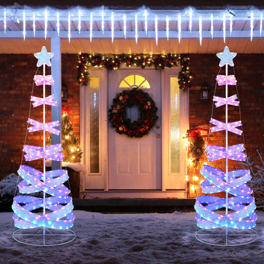 7 Feet Outdoor Spiral Christmas Tree for Party Xmas New Year Decoration W2B