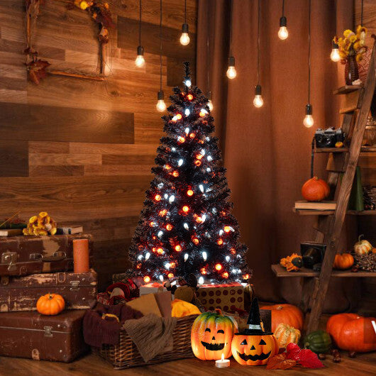 4.5 Feet Artificial Halloween Tree with 6 Lighting Modes and 5 Musics W2B