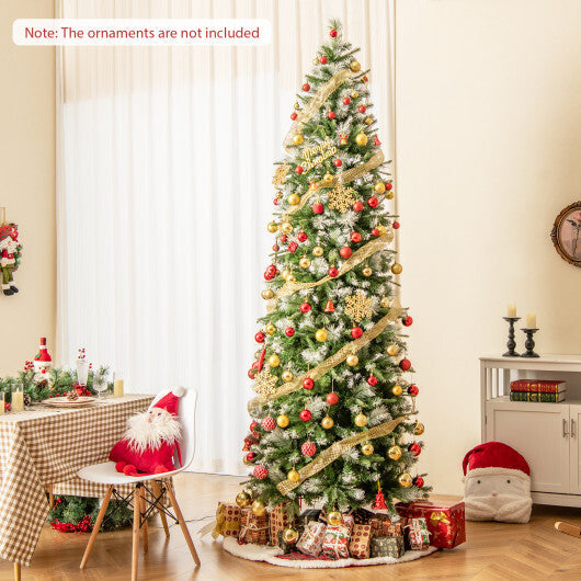 6/7.5/9 FT Artificial Christmas Tree with Warm-White LED Lights-L W2B