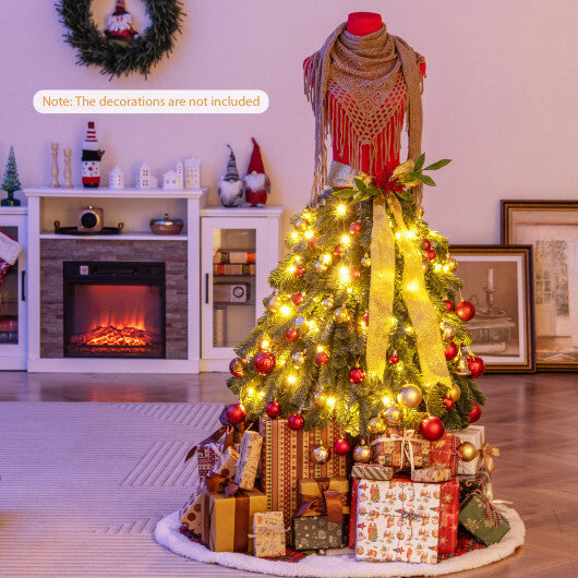 5 FT Pre-lit Mannequin Artificial Christmas Tree Dress Form Xmas Tree W2B