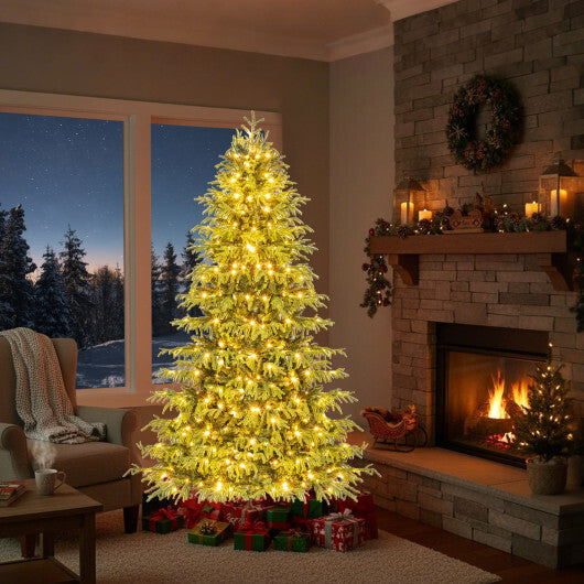 Artificial Christmas Tree with LED Lights and PVC Mixed Branch Tips-7 W2B