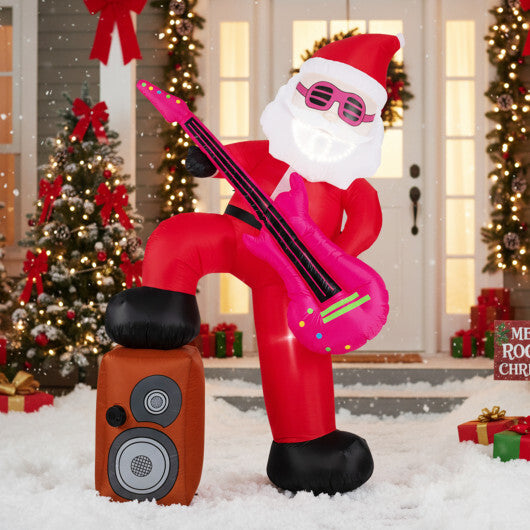 8.4 ft Inflatable Santa Claus with Sound-synced Light Effect and LED Lights W2B