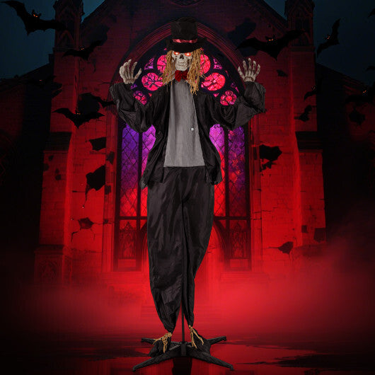 Halloween Animatronic Standing Groom 7.2 FT Haunted House Decoration W2B