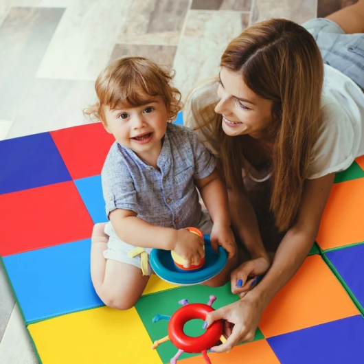 Multi-Colored 58 Inch Toddler Foam Play Mat W2B