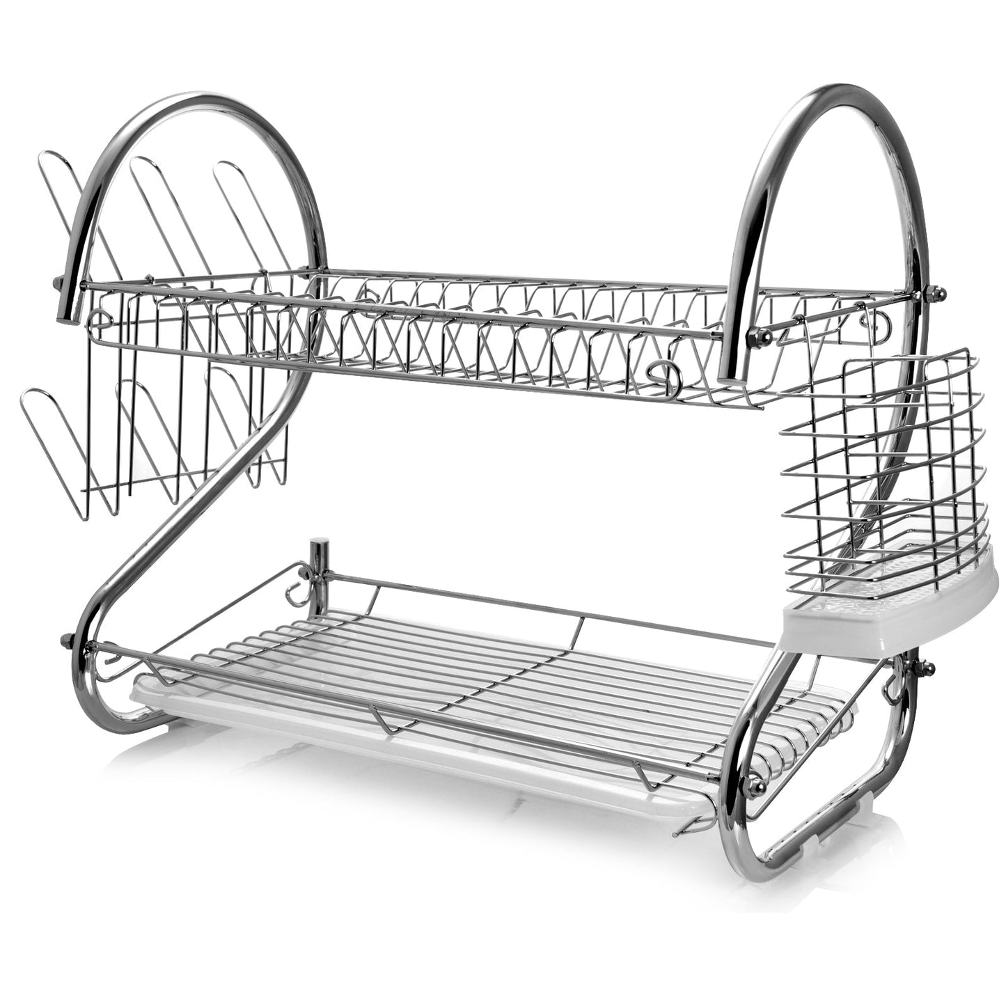 MegaChef 22 Inch Two Shelf Dish Rack W2B