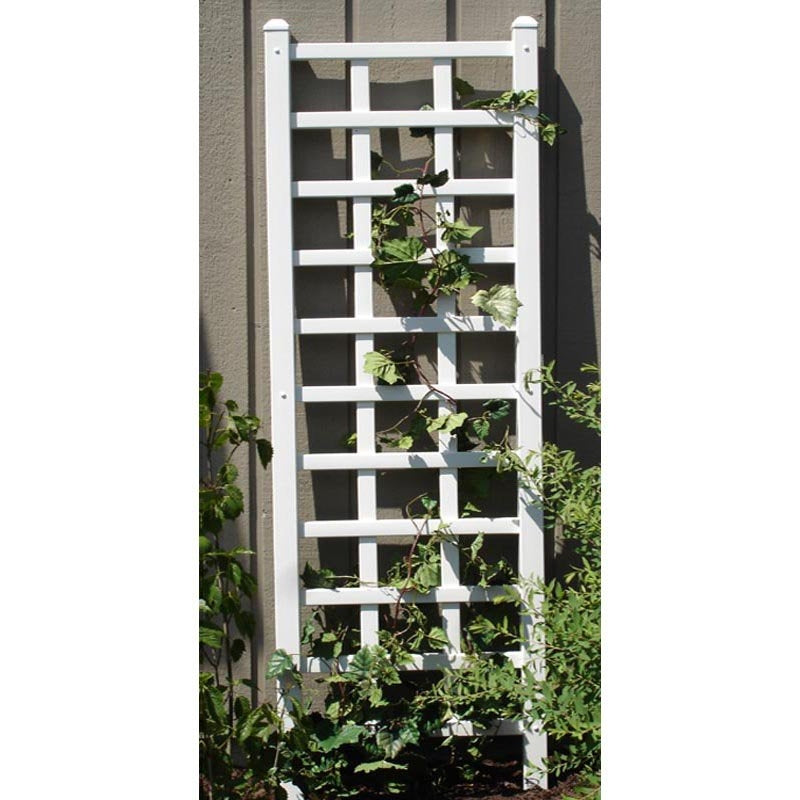 6.25 Ft Wall Trellis in White Vinyl - Made in USA FastFurnishings