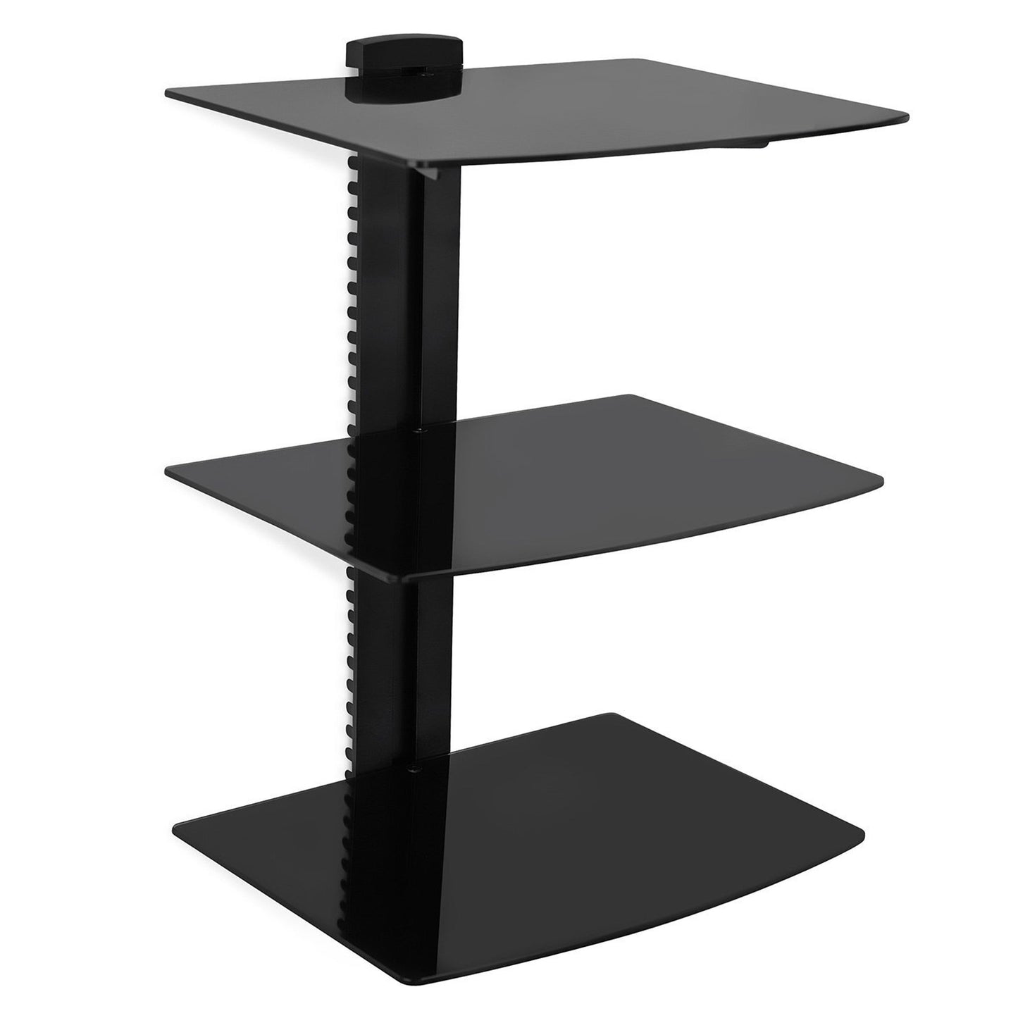 MegaMounts 3 Shelf Tempered Glass Multimedia Mounting Unit W2B