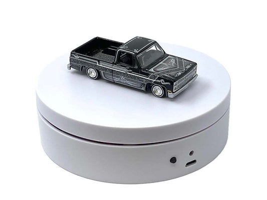 Mini Turntable Rotating Display Stand 4.75" with White Base for 1/64 Scale Model Cars Other